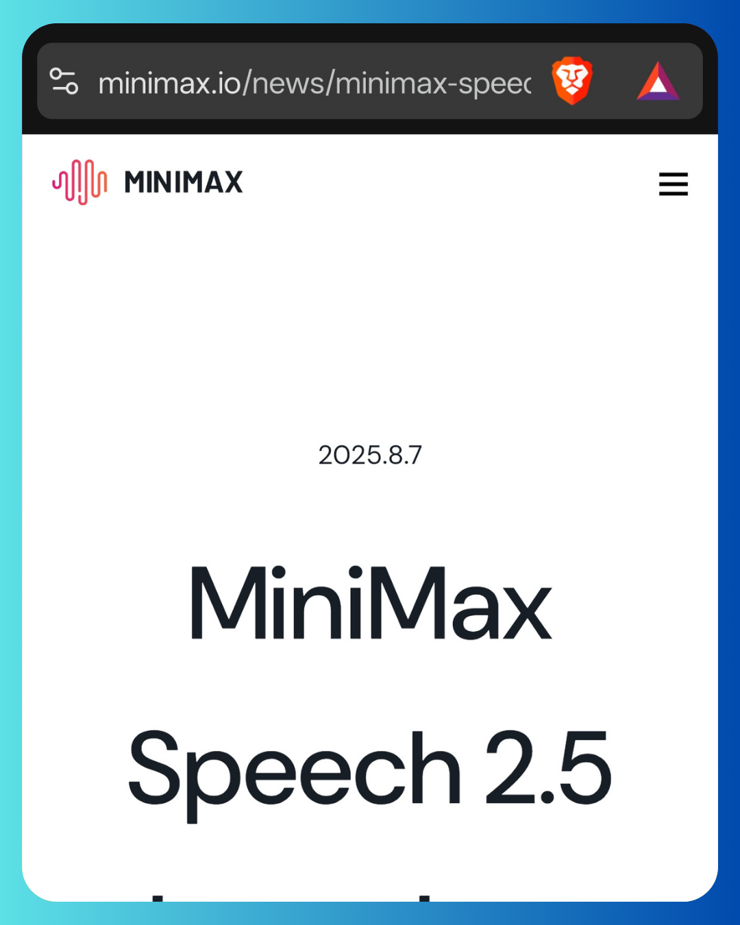 MiniMax Speech 2.5